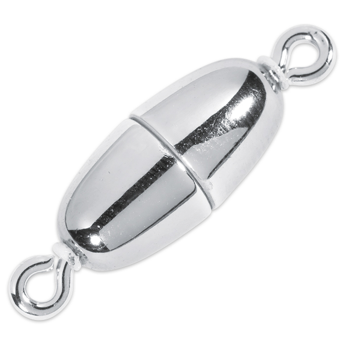Power-Magnetverschluss oval ca. 17x8mm platinfarben