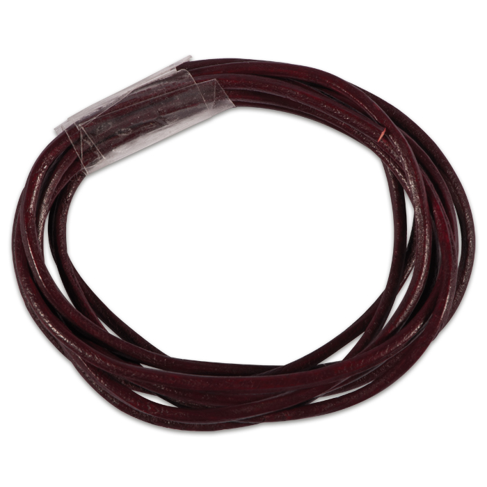 Ziegenlederriemchen rund 1,5mm 1m bordeaux