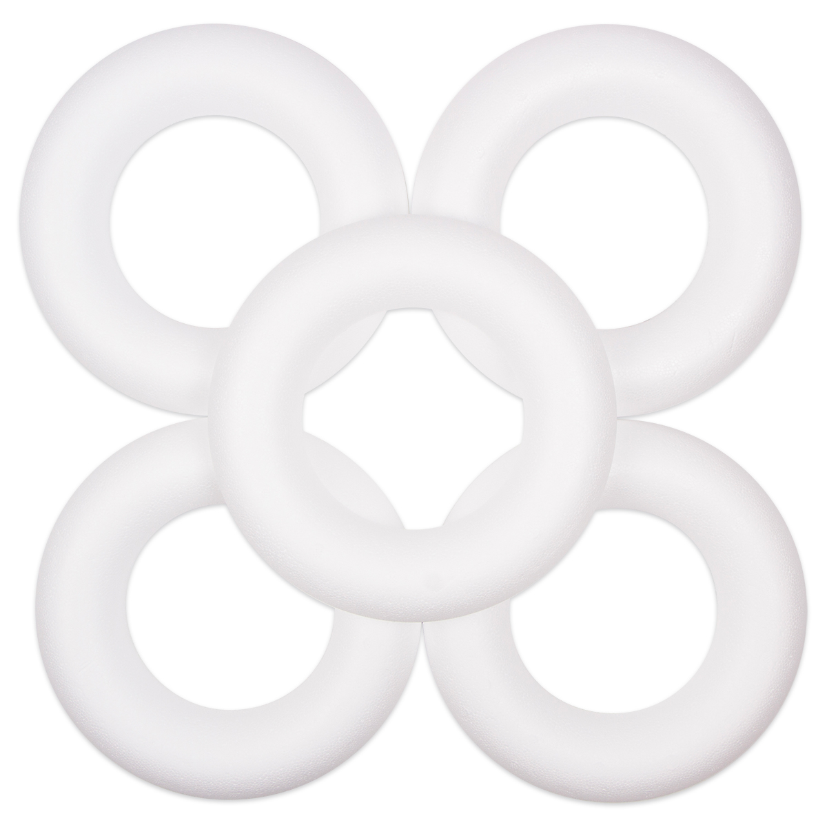 Styropor-Ringe weiß flach Ø 20cm 5 St.