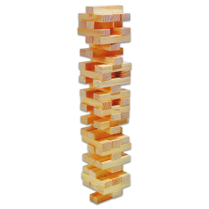 Spiel - Wackelturm Naturholz ca. 24cm