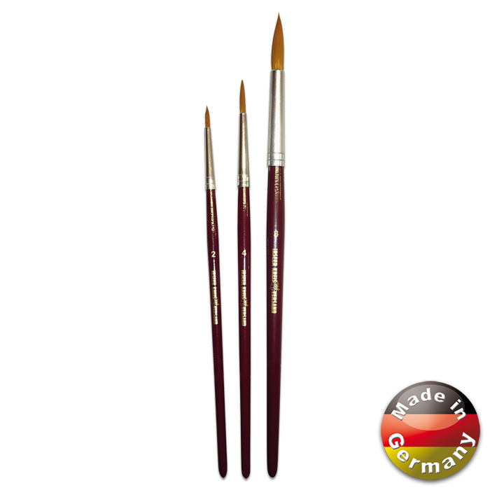 54797408PVzHmMNSnYFHm Pinsel Synthetik rund 3er-Set Gr. 2/4/8