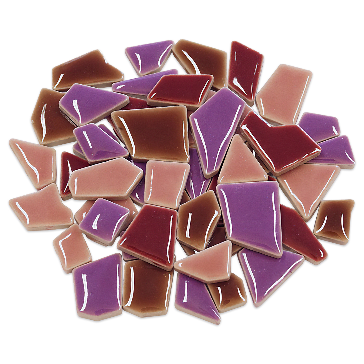Flip-Keramik Mini 200g ca. 160 Steine lila mix Flip-Keramik Mini 200g ca. 160 Steine lila mix