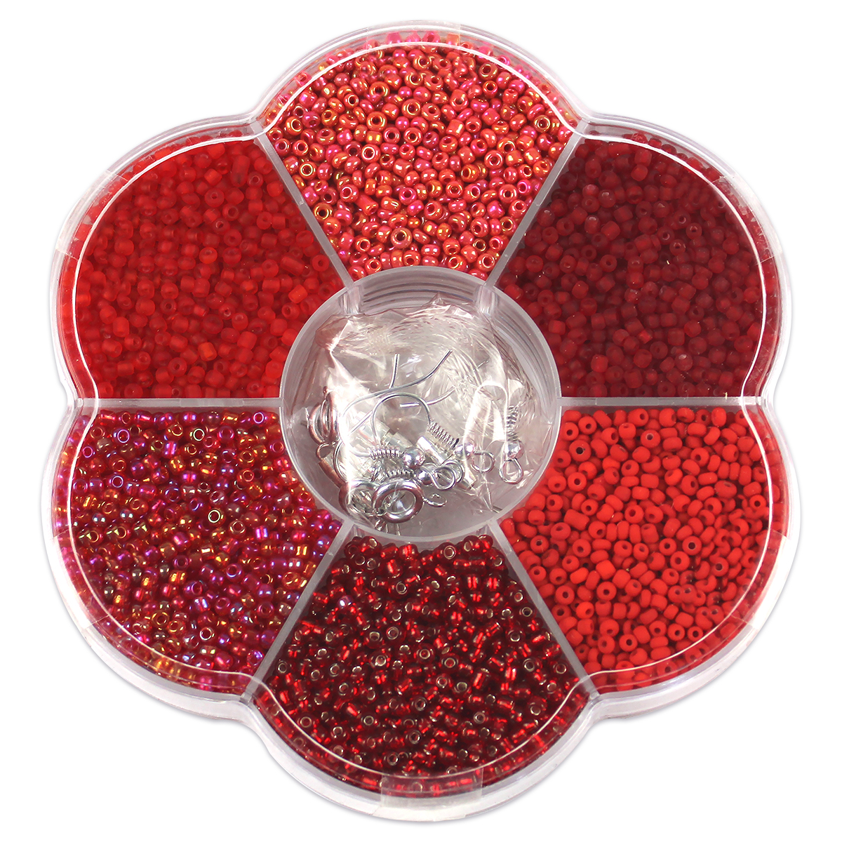 Rocailles Glas 2,6mm ca. 110g rotton mix