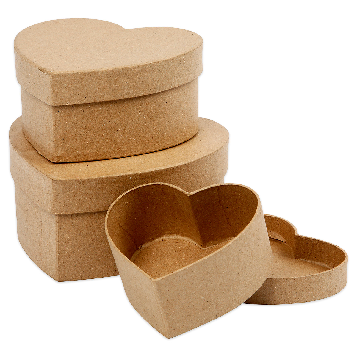 Pappschachteln Herzen 3er-Set Pappschachteln Herzen 3er-Set