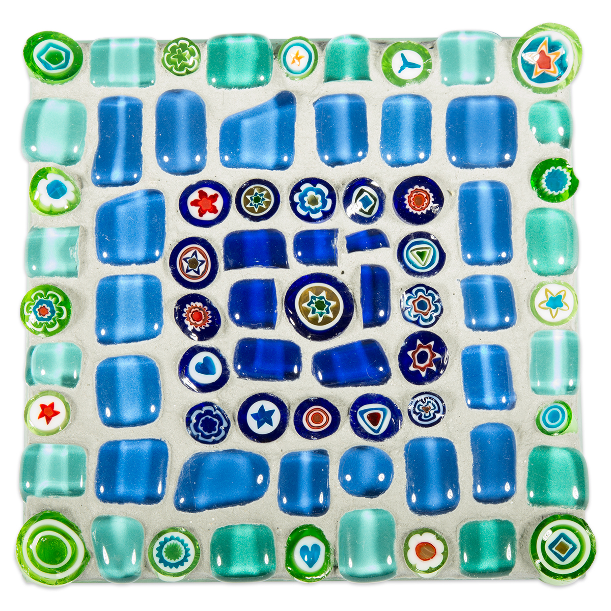 Mosaik Soft-Glas polygonal 200g grün mix Mosaik Soft-Glas polygonal 200g grün mix