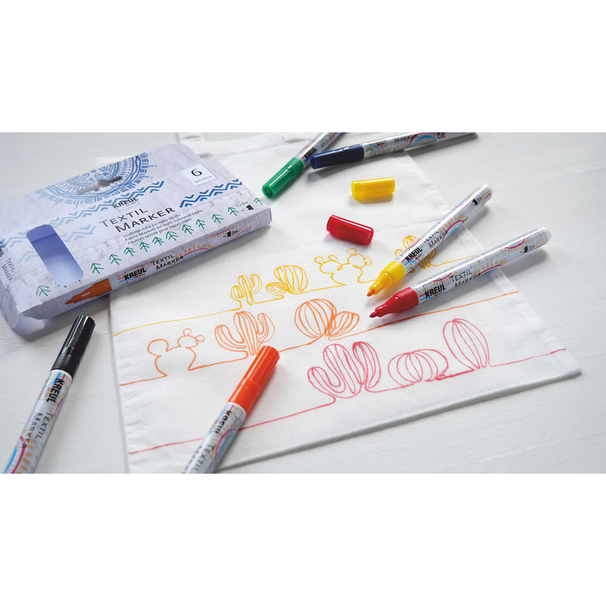 KREUL Textil Marker fine 6 St./Farben KREUL Textil Marker fine 6 St./Farben