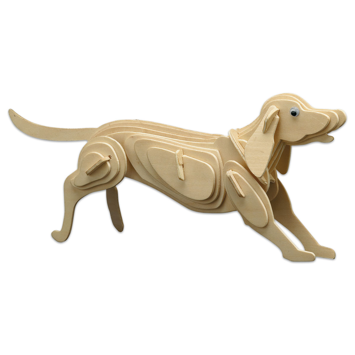 Holzbausatz Hund 30x13cm 37 Teile