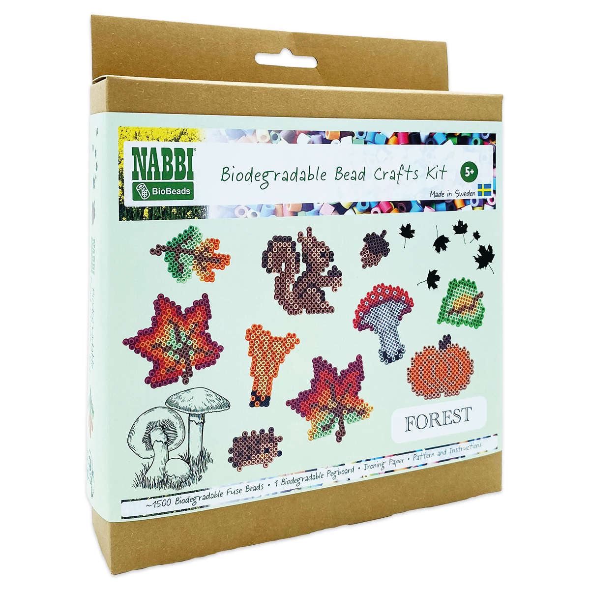 Nabbi BioBeads Bügelperlen-Set Forest