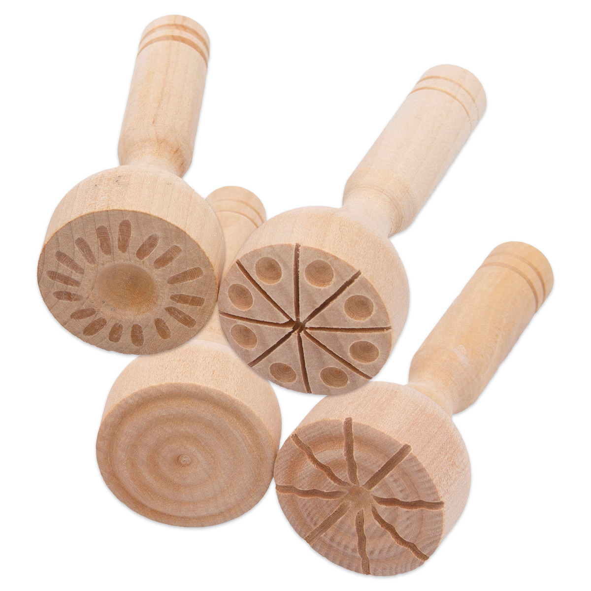 Knetstempel 4er-Set Ø 5,5cm 11cm lang