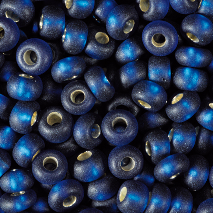 Rocailles transparent matt 2,6mm 17g dunkelblau