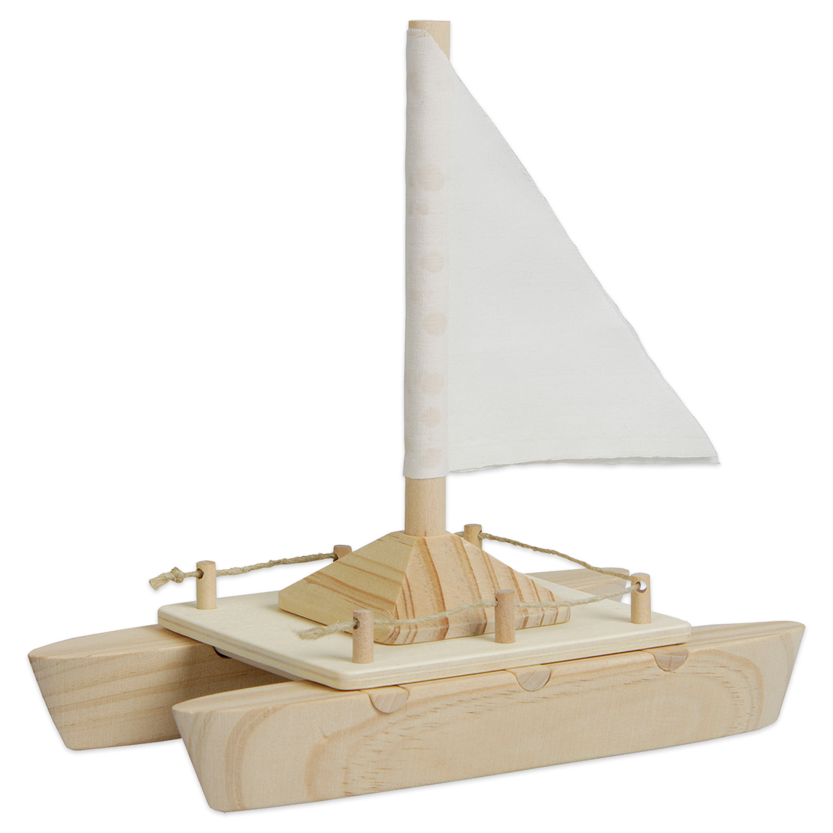 Bausatz Katamaran ca. 17,5x17x9 cm natur