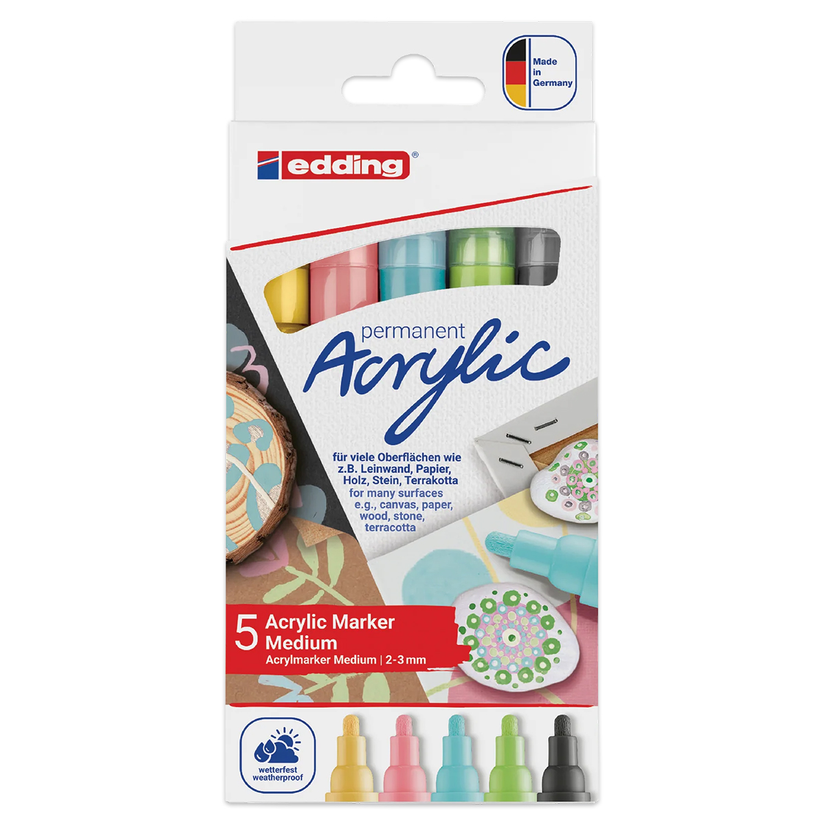 edding 5100 Acrylmarker medium 5 St./Farben pastell