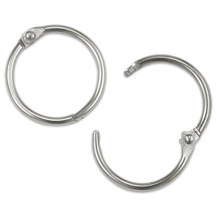 50228437FwmWqjHRAVd9k Buchringe Metall Ø 29/34mm 5 St. platinfarben