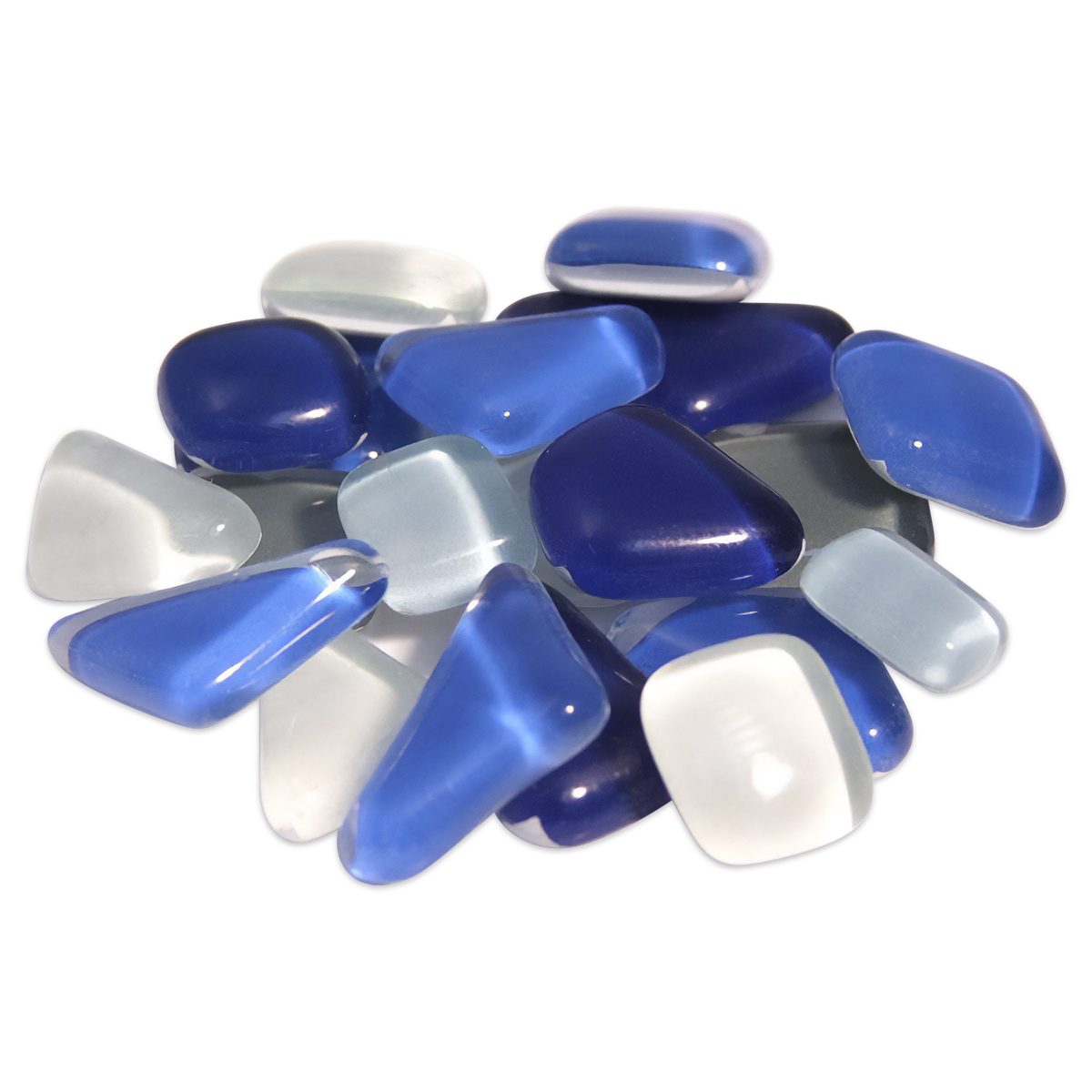 Mosaik Soft-Glas polygonal 1kg blau mix Mosaik Soft-Glas polygonal 1kg blau mix