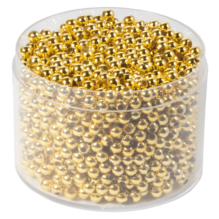 Wachsperlen 3mm 50g ca. 4.500 St. goldfarben