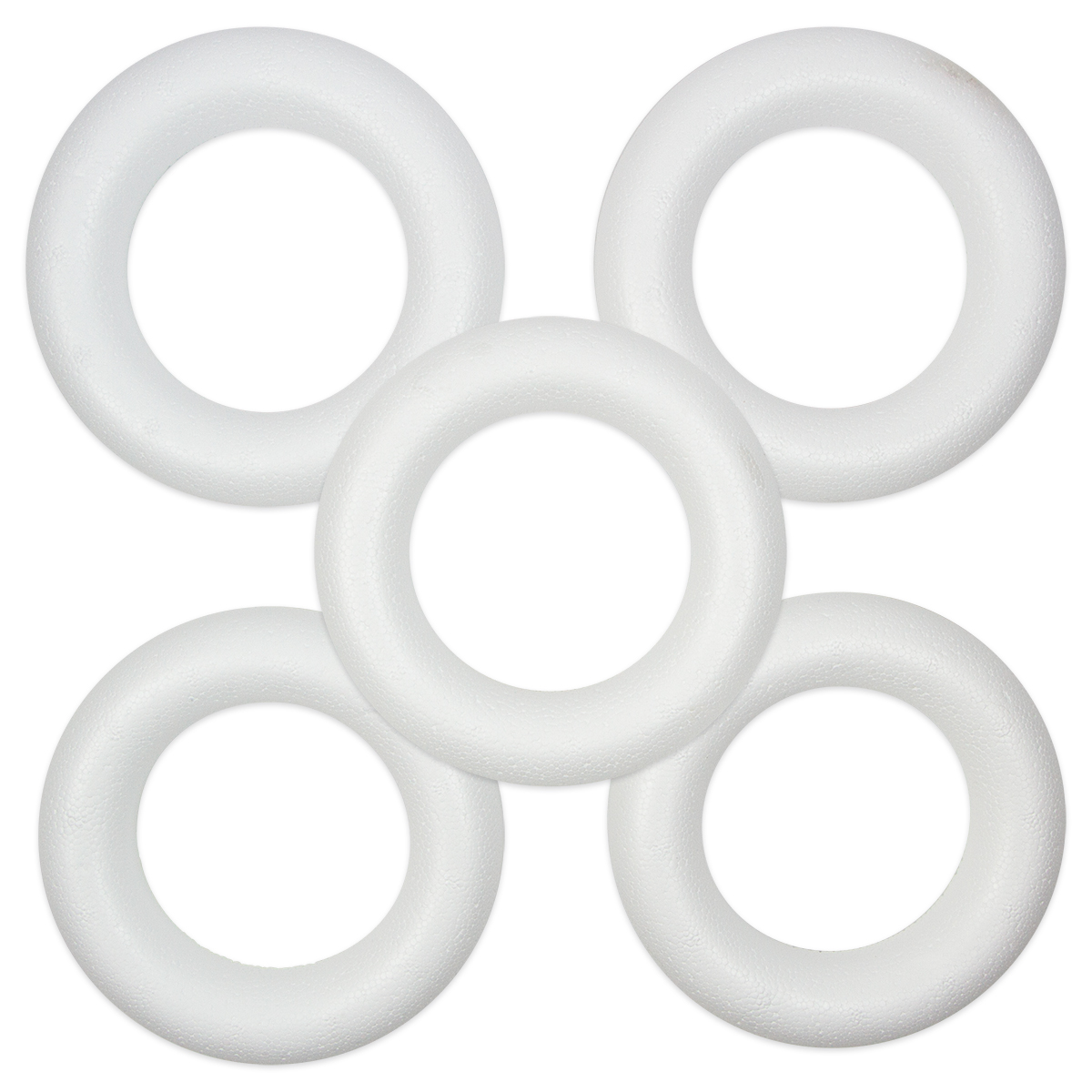 Styropor-Ringe weiß flach Ø 15cm 5 St.