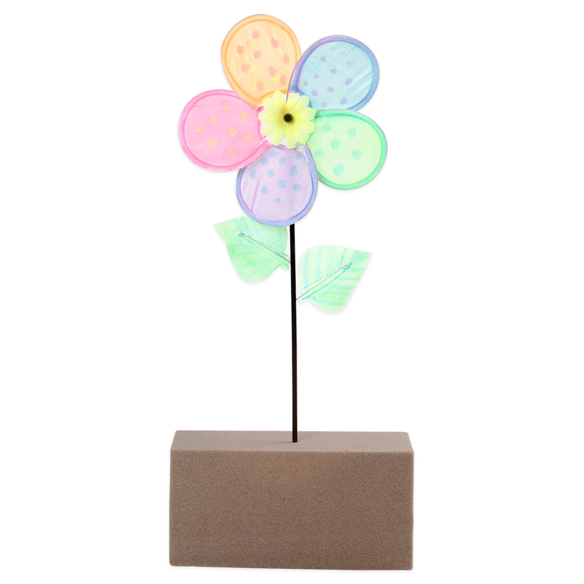 Blumen-Windrad 20cm weiß Blumen-Windrad 20cm weiß