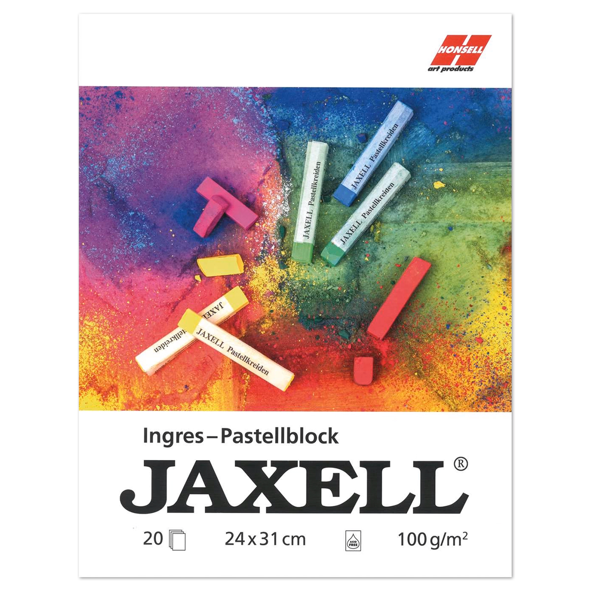 Jaxell Ingres-Pastellkreiden-Block 24x31cm 20 Bl.