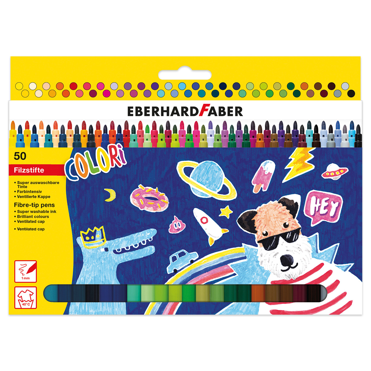 Eberhard Faber Colori Strichbreite 1mm 50 Fasermaler