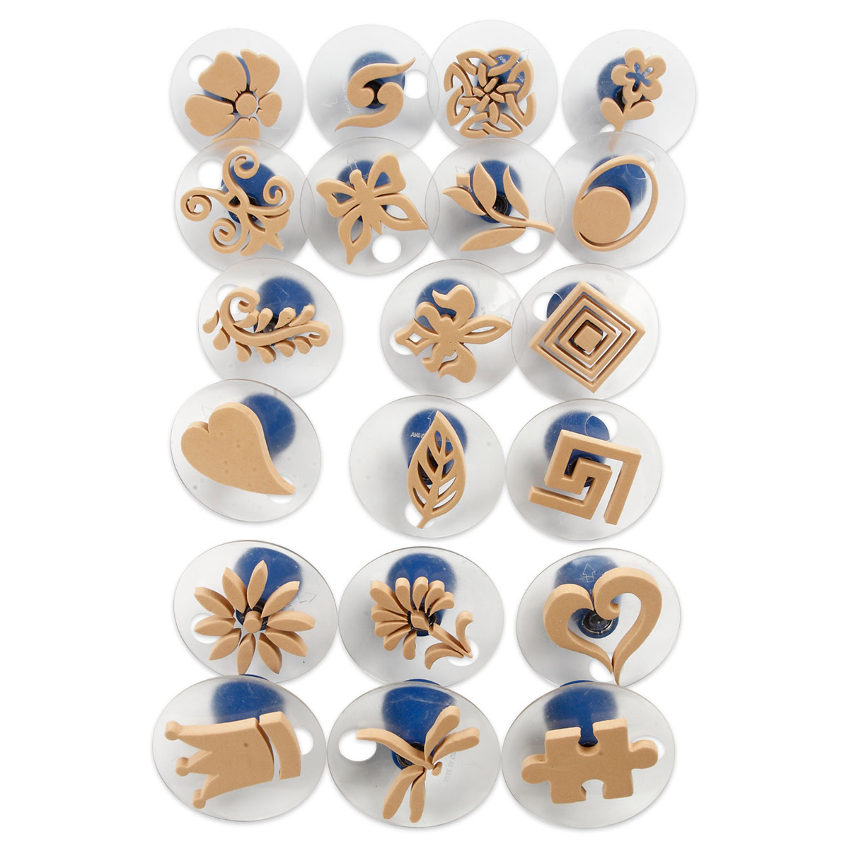 Schaumstoff-Stempel 3-6cm 20 Motive/St.