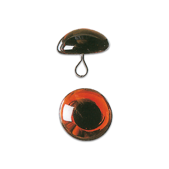 Tieraugen Glas Ø 8mm 2 Paar braun