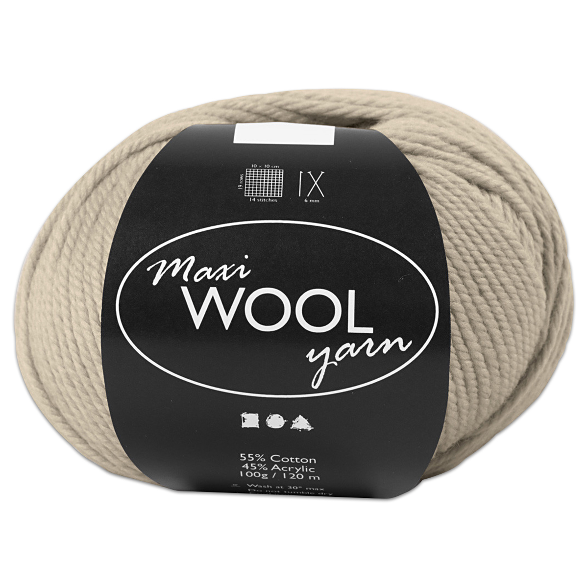 Garn Maxi-Wolle ca. 100g sand melange
