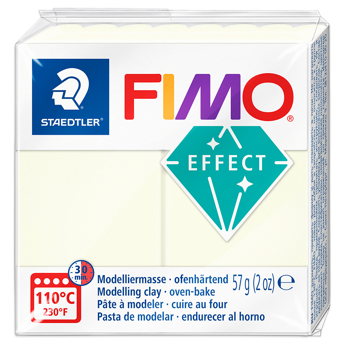 FIMO effect 55x55x15mm 57g nachtleuchtend
