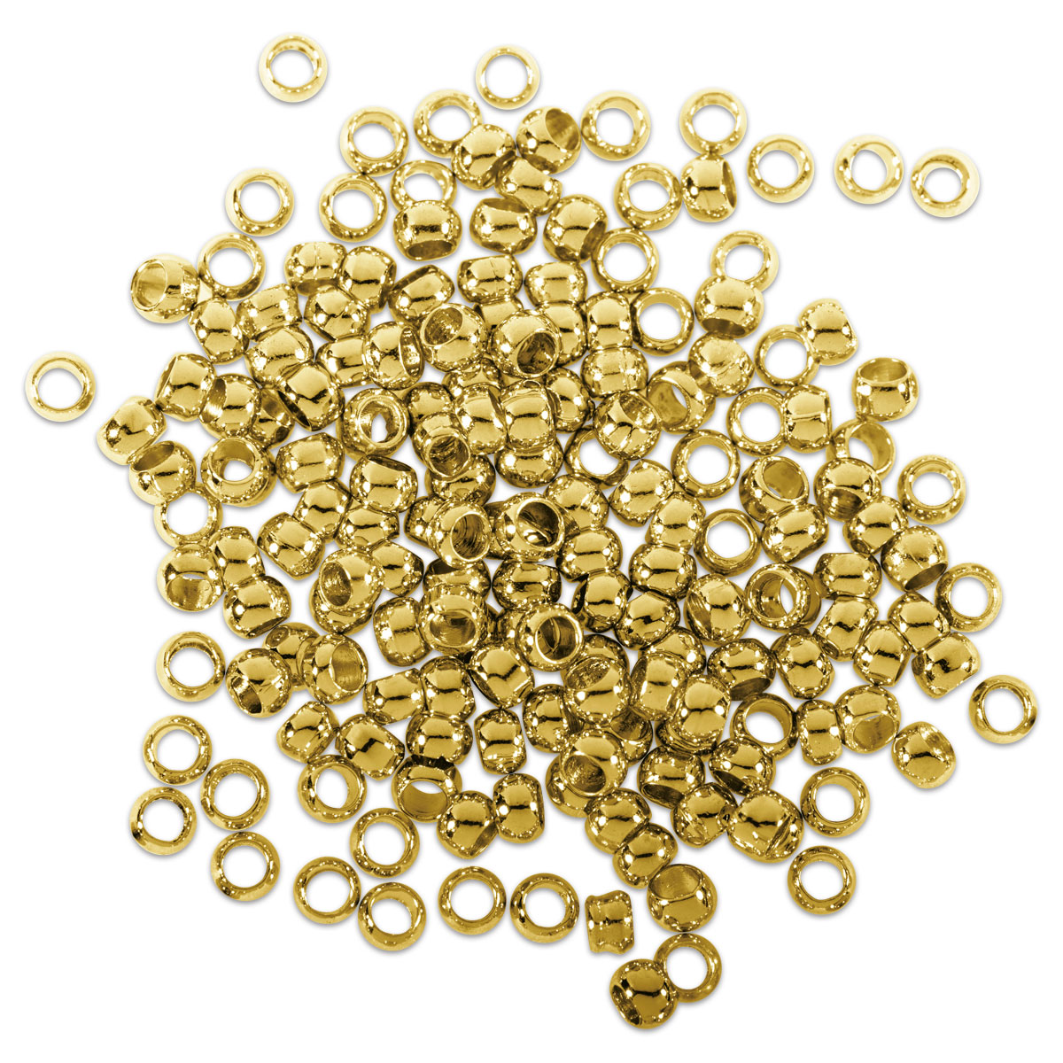 Quetschperlen Metall 3mm 36g ca. 500 St. goldfarben