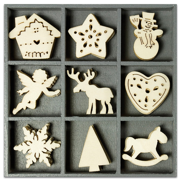 52821028eHZOZEymYV1qY Mini-Holzornamente Weihnachten 3 45 St. natur