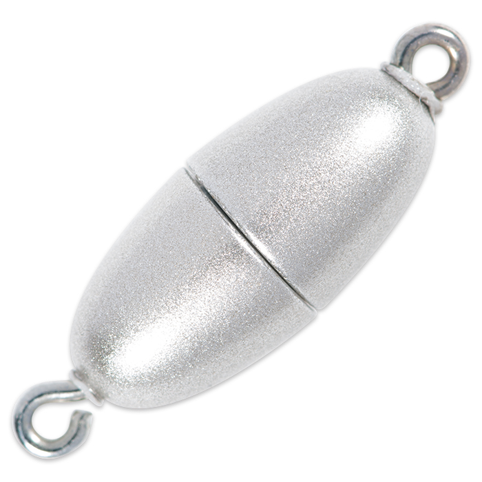 Power-Magnetverschluss oval ca. 17x8mm edelstahlfarben