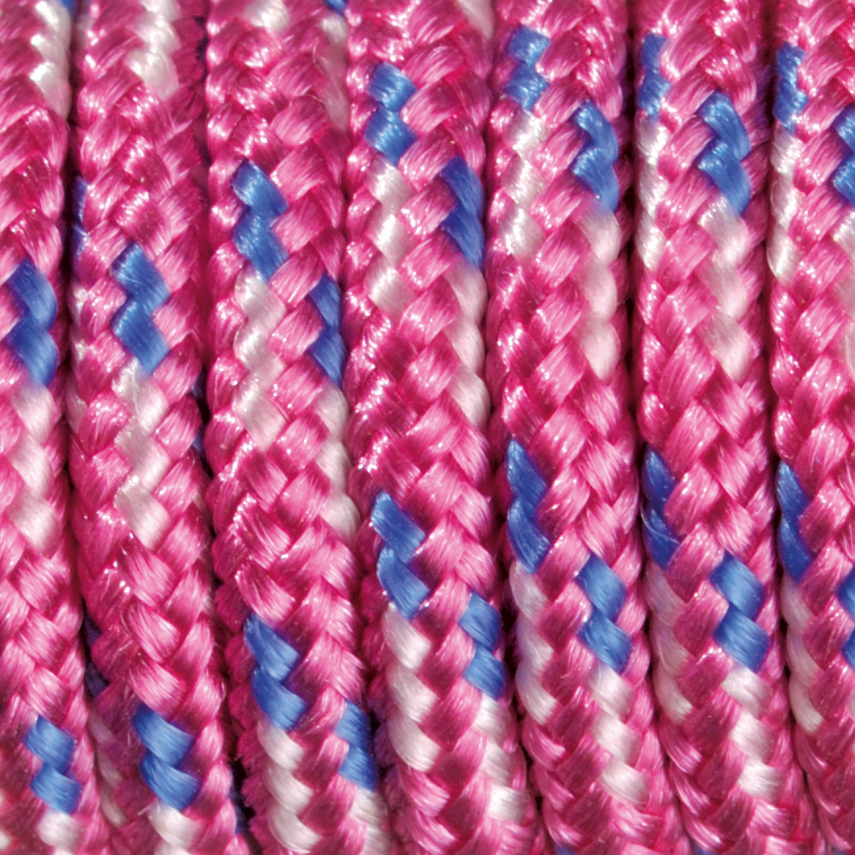 Paracord-Garn colour mix rund 2mm 50m fuchsia/weiß/blau