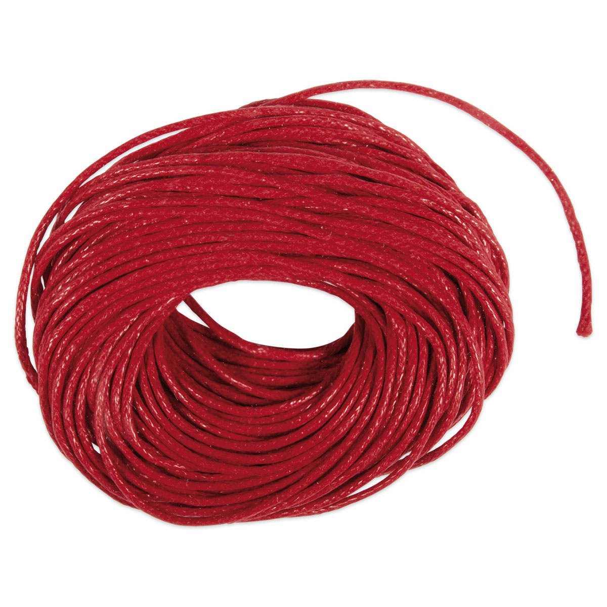 Kordel gewachst 1mm 10m dunkelrot