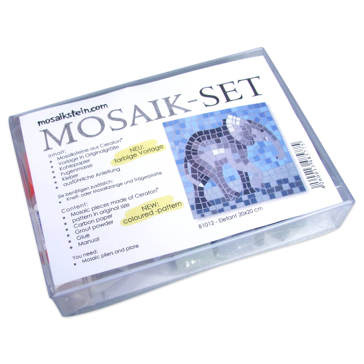 Mosaik-Set Elefant 20x20cm Mosaik-Set Elefant 20x20cm
