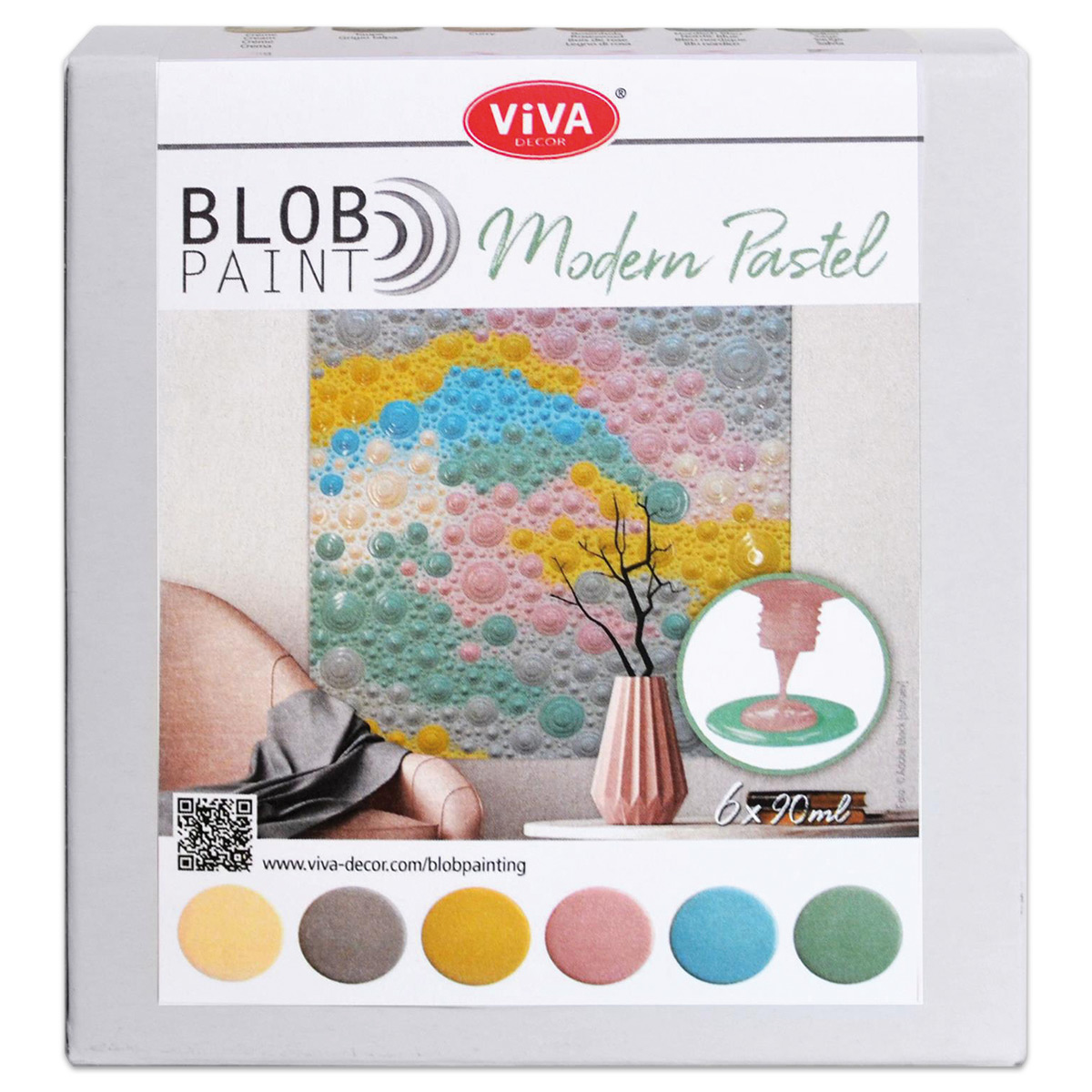 Blob Paint Set Modern Pastel 6 Farben à 90ml