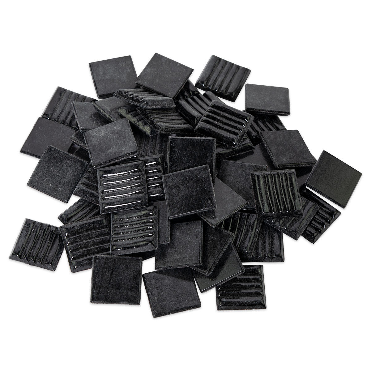 Glasmosaik Joy 10x10x4mm 1kg samtschwarz