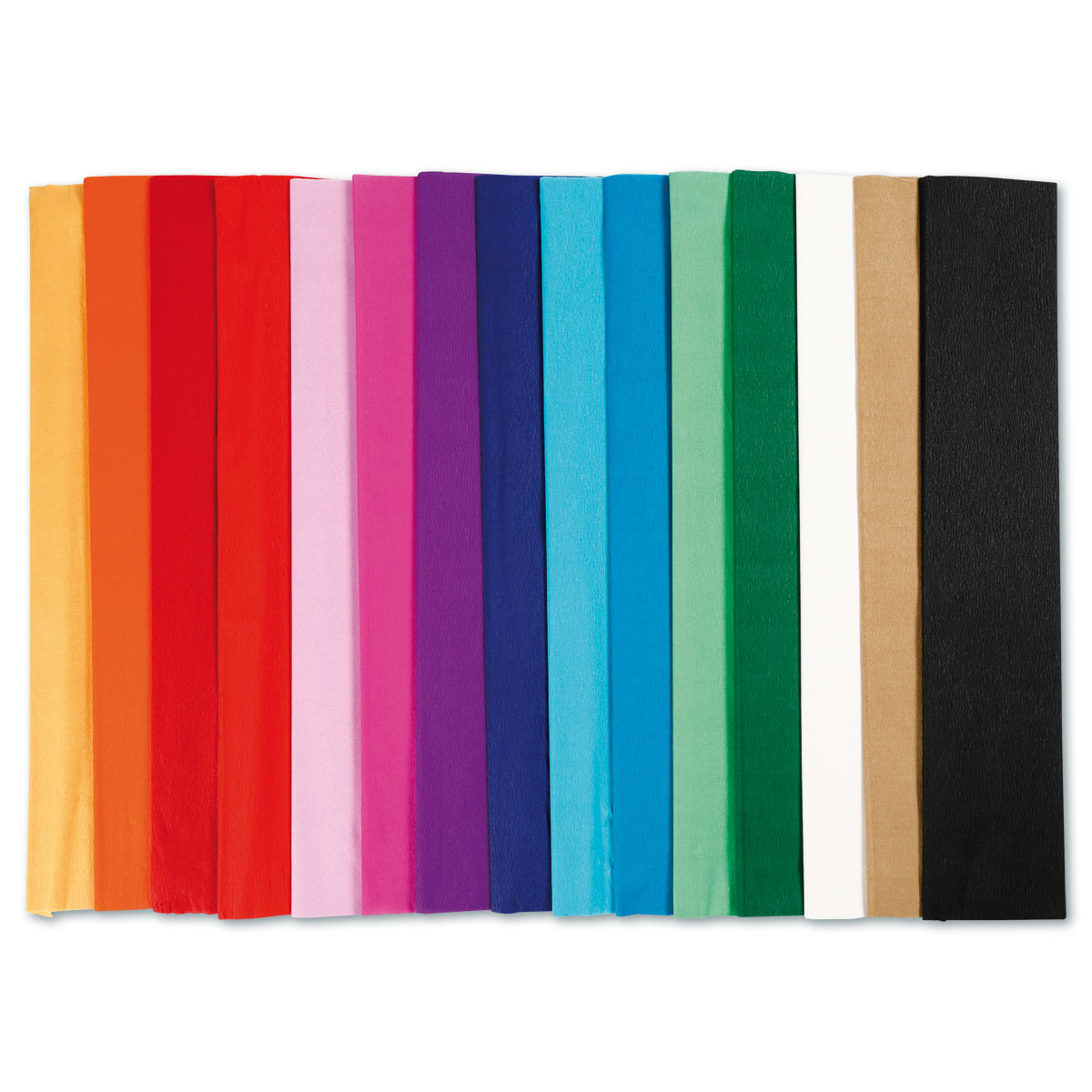 Krepp-Papier Sortiment 50cm 15 Bl./Farben à 2,5m