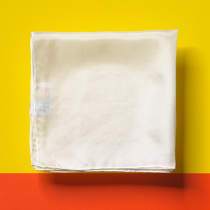 Tücher Seide Pongé 05 ca. 45x45cm 12 St. naturweiß