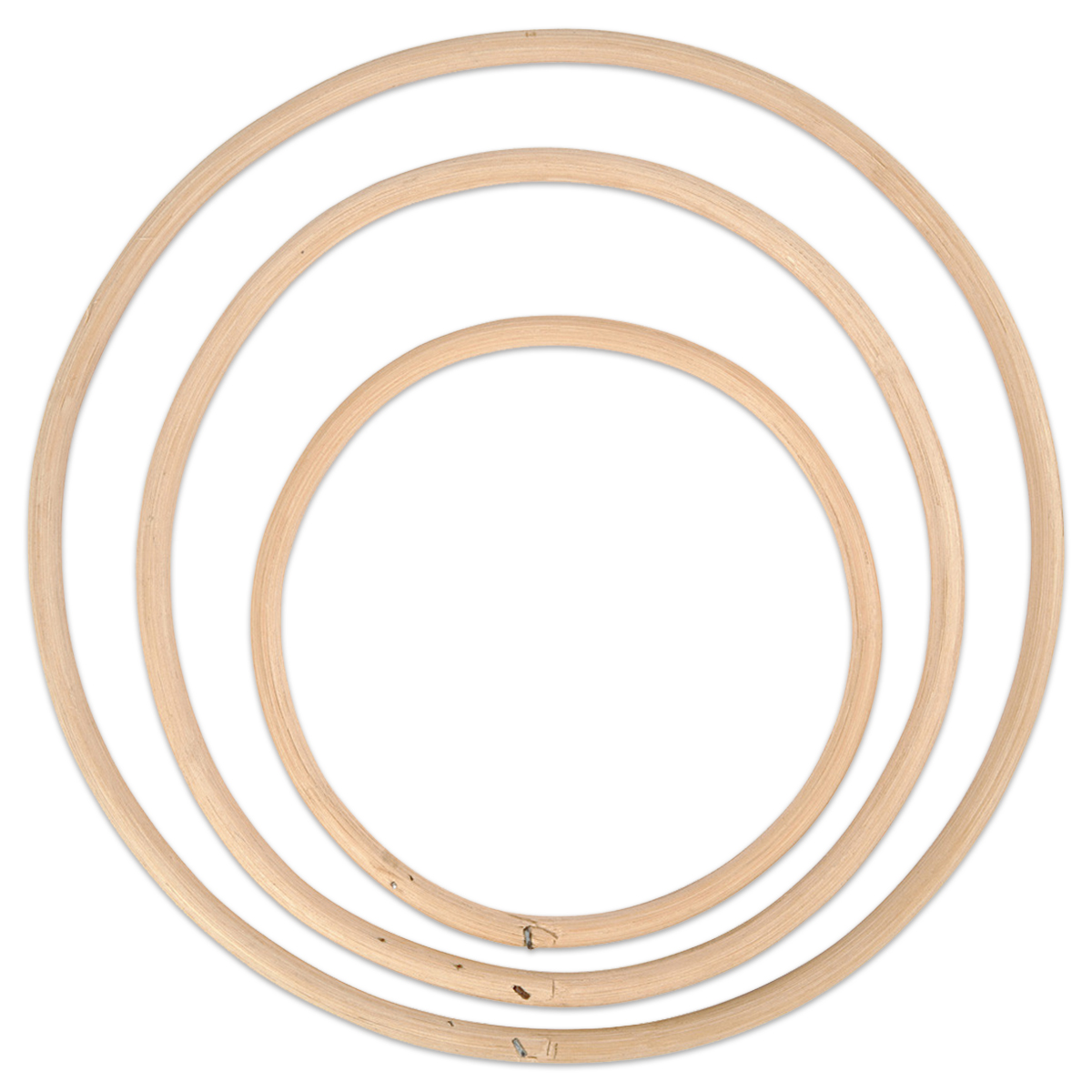 Bambus-Ringe Ø 15,3/20,3/25,5cm 3St.