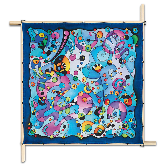 Tuch Gutta schwarz 90x90cm Mirio naturweiß