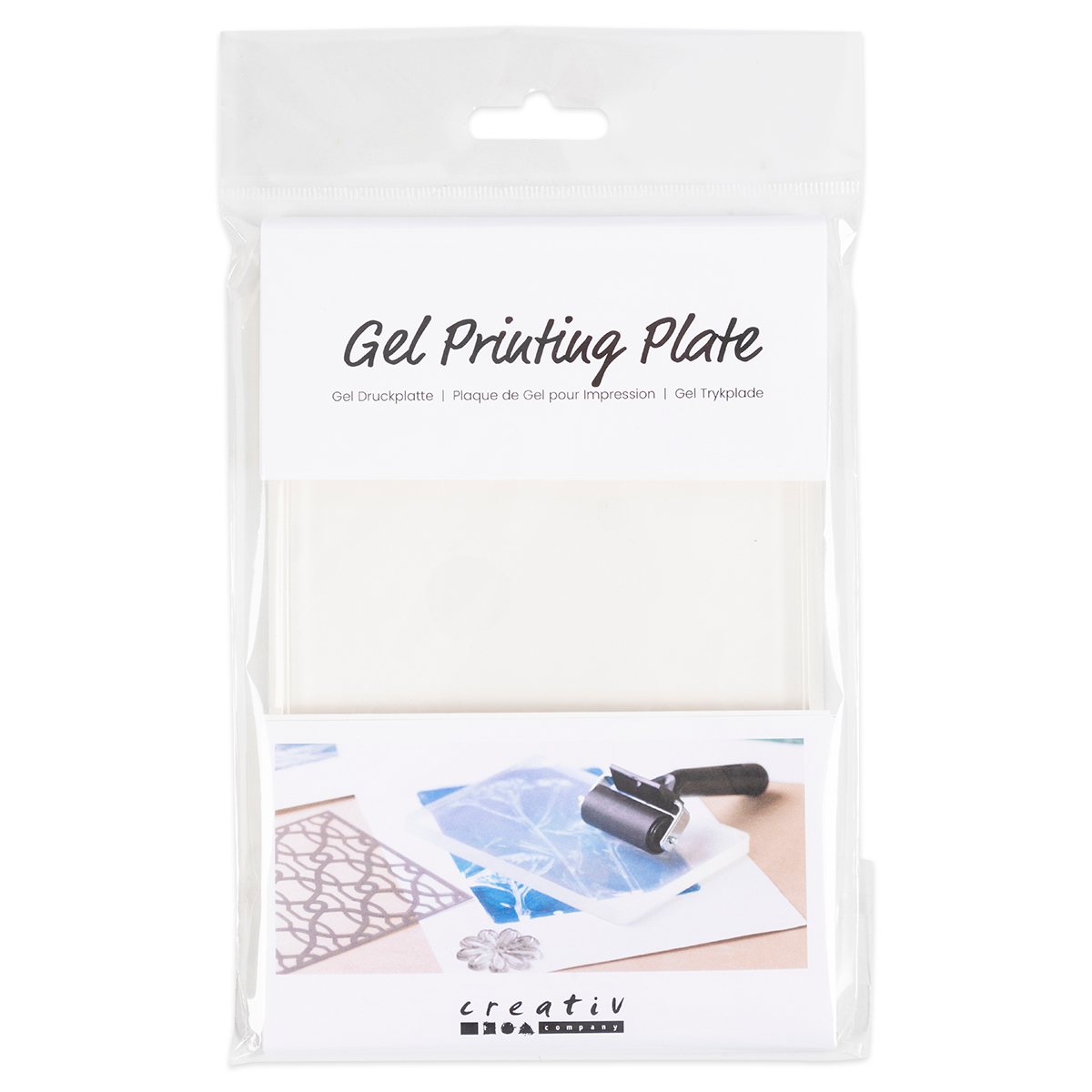 Gel Druckplatte Kunststoff 12,7x17,2x1cm matt transparent
