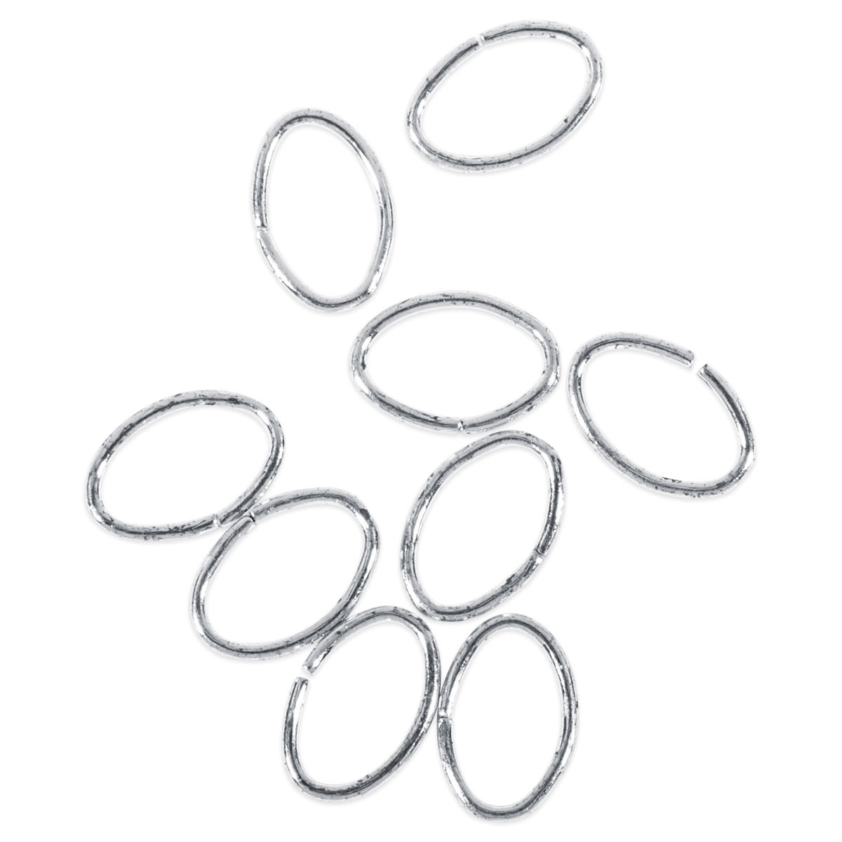 Zwischenring/Spaltring oval 8mm 20 St. platinfarben