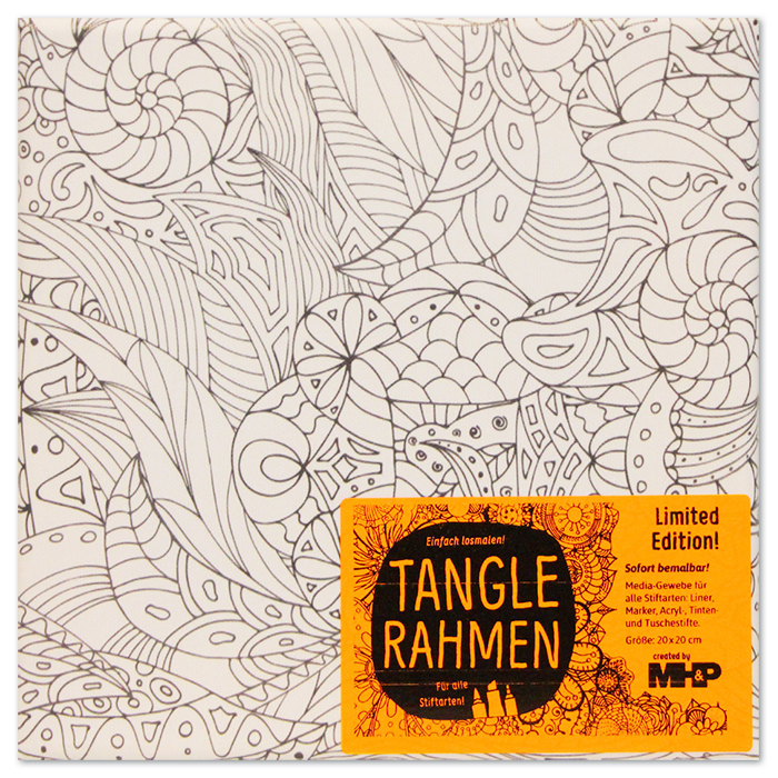 57702003JwYPkjf6hOa7F Tangle-Keilrahmen 20x20x2cm tropisches Blattwerk