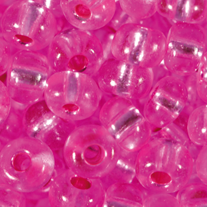 Rocailles transparent 4,5mm 500g fuchsia