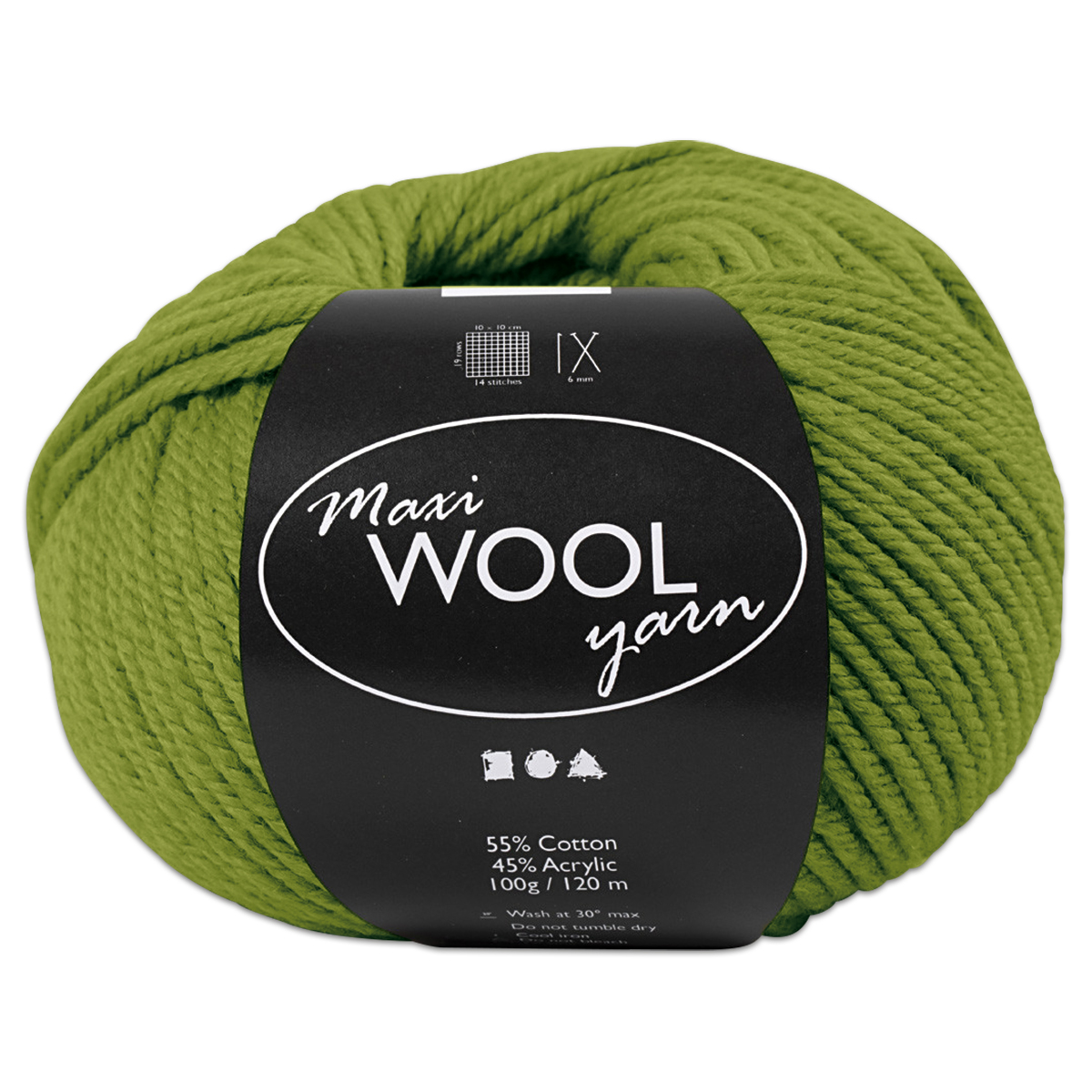 Garn Maxi-Wolle ca. 100g olivgrün