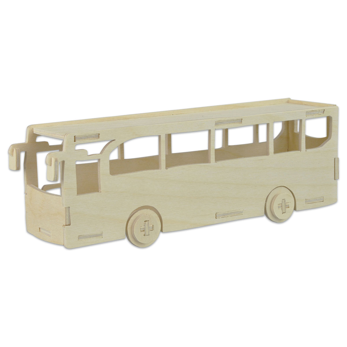 Holzbausatz Bus ca. 20,5x7x5,5cm 20 Teile