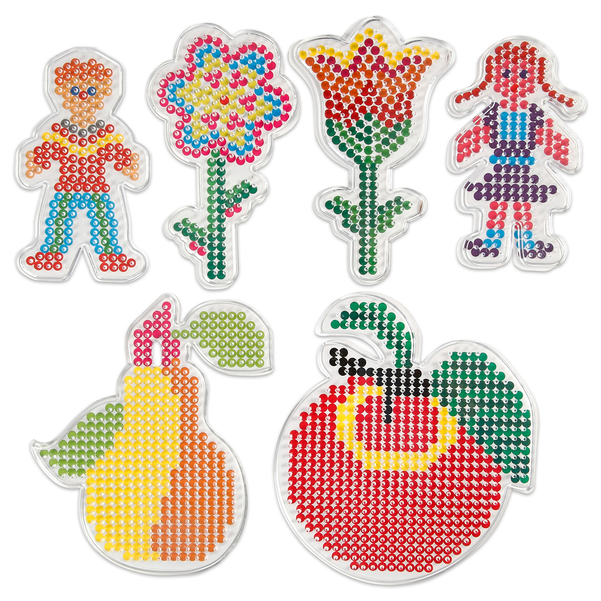 Steckplatten-Set Kunststoff 9-16cm 6 St./Figuren transparent
