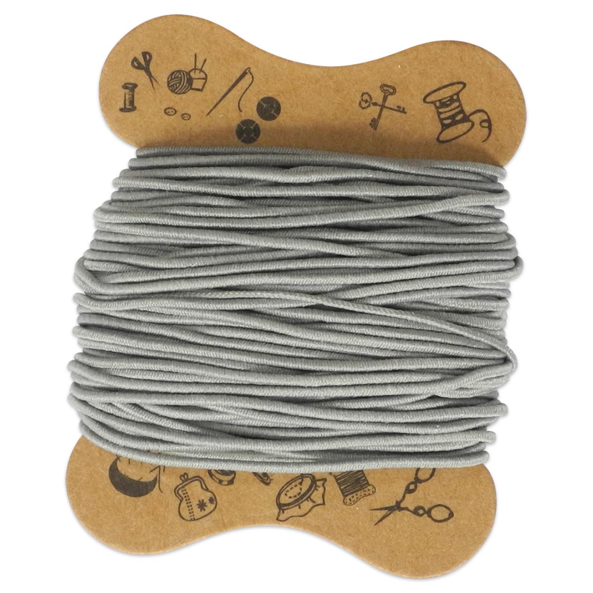elastische Kordel 0,8mm 10m grau