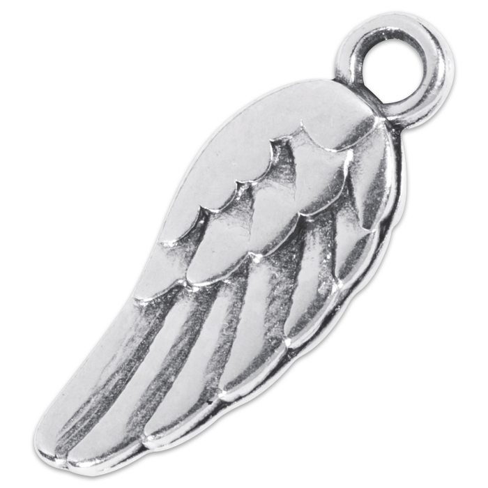 Metallanhänger Flügel ca. 18x6,5mm altplatinfarben