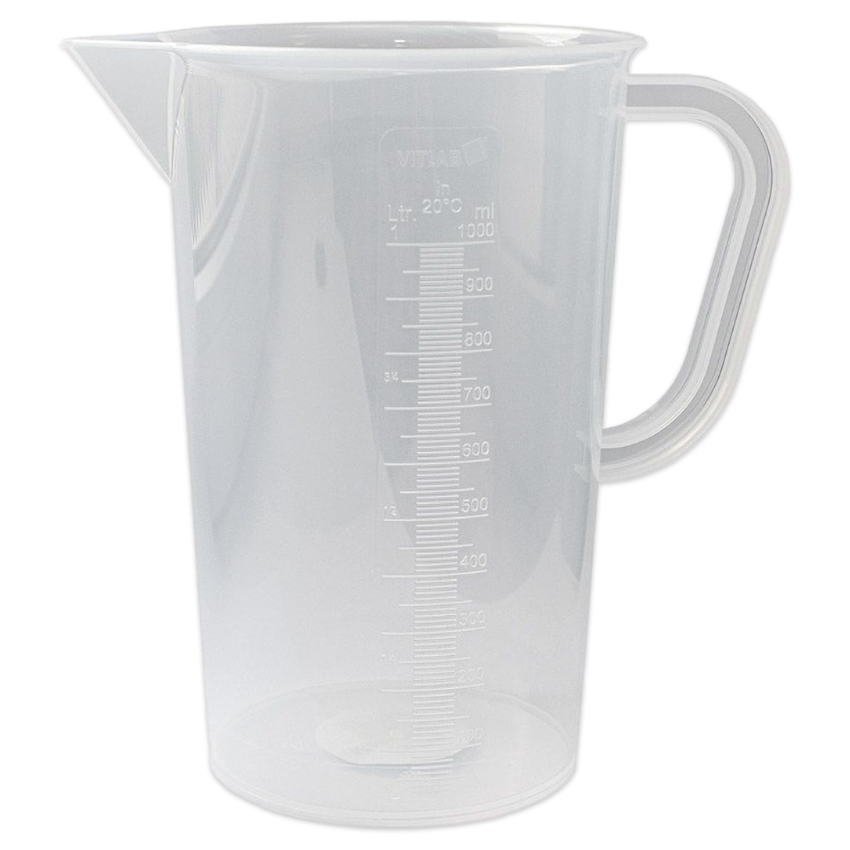 Messbecher Kunststoff 1 Liter mit Skala und Ausgiesser