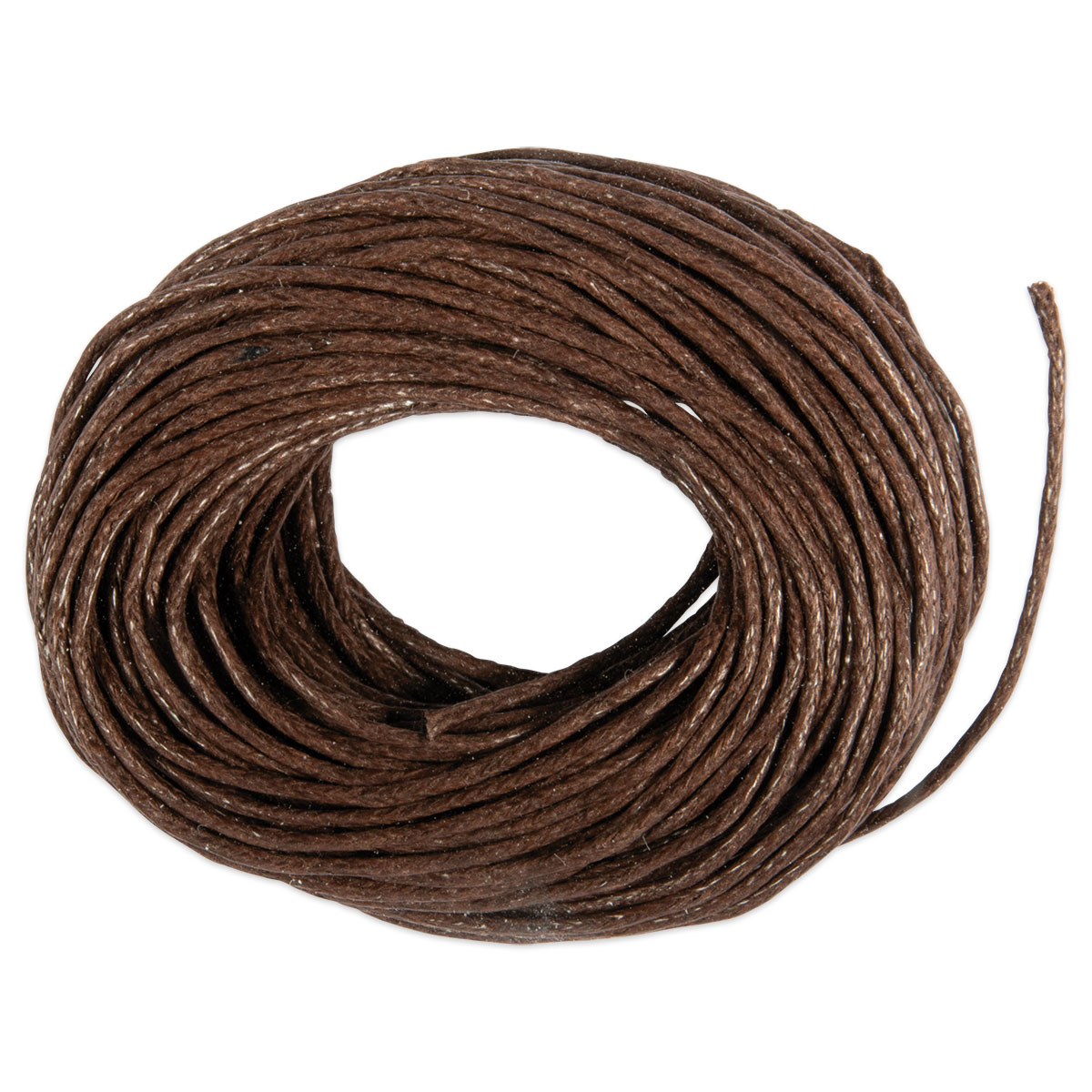 Kordel gewachst 1mm 10m dunkelbraun